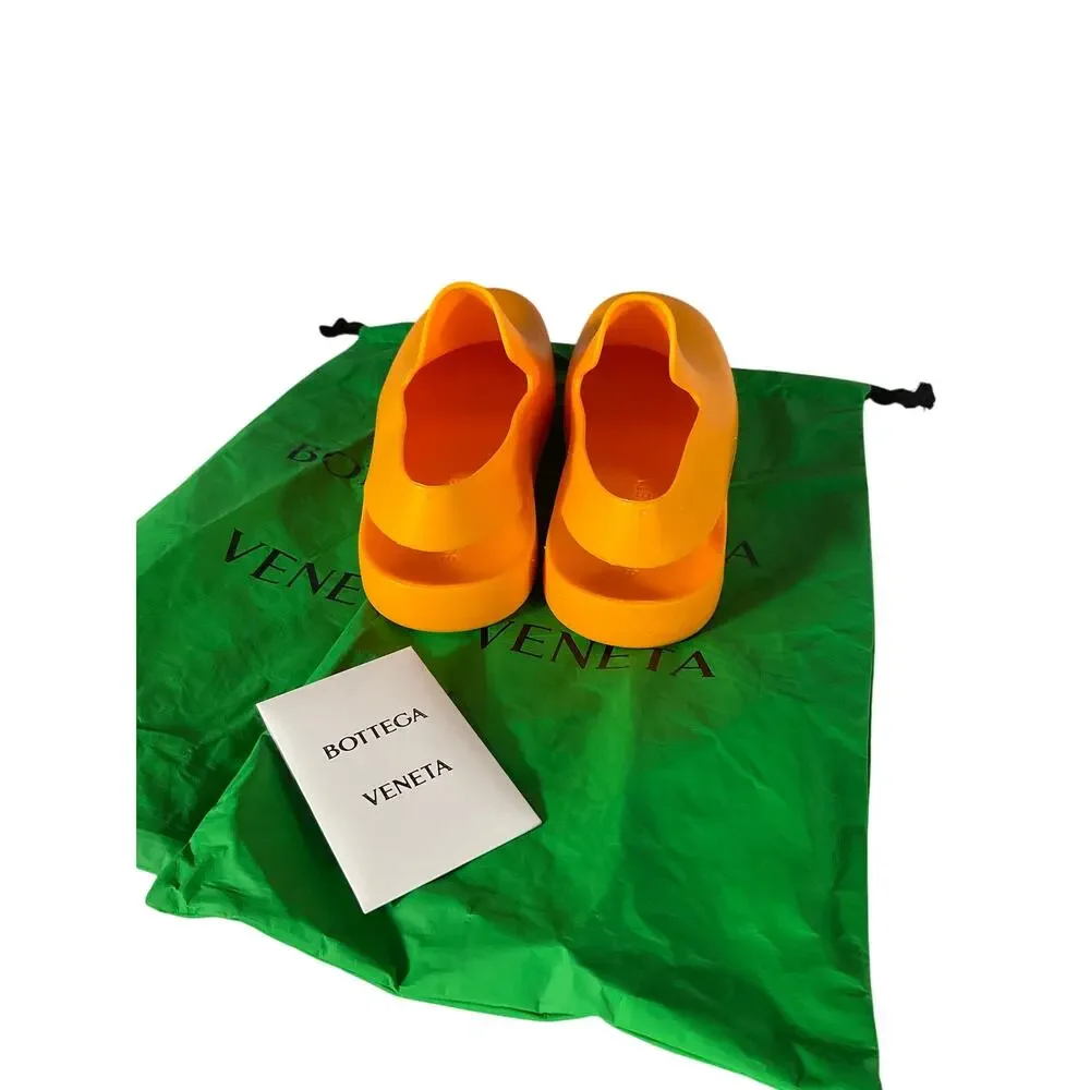 Bottega Veneta Bold Orange Puddle Mules Size US 8 / EU 38
